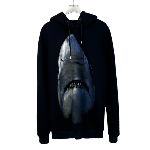 Givenchy Shark Print Hoodie Large Cuban Fit Made In Portugal Viscose Material Bl